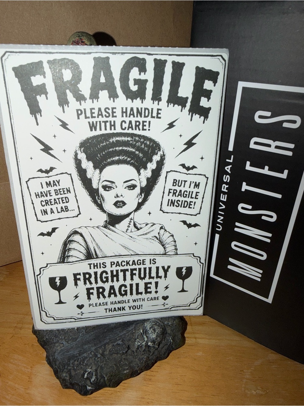 Bride of Frankenstein Fragile Stickers 50 count 4x6
